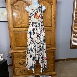 Anthropologie‎ Tamra Printed Dress Floral Butterfly Women’s Sz 00 Reynu Taandon